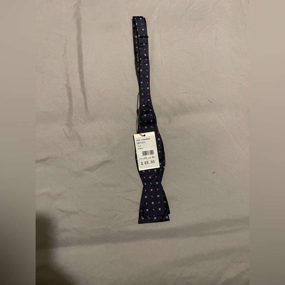 Tommy Hilfiger Dark Blue Bow Tie with Red Dots